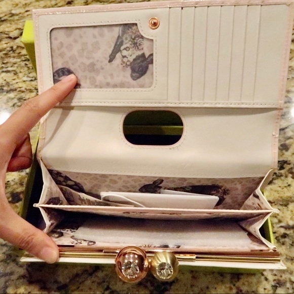 Ted Baker Crystal Bobble Leather Matinee Wallet - Picture 13 of 14